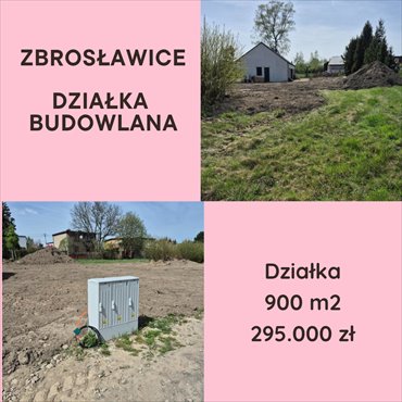 działka na sprzedaż 900m2 działka Zbrosławice