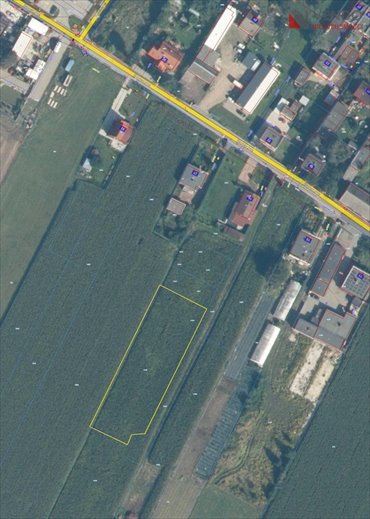 Działka 2249 m² w Komornikach (plan mieszkaniowy) działka Komorniki