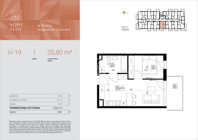 mieszkanie na sprzedaż 36m2 mieszkanie Bydgoszcz, Czyżkówko, Flisacka