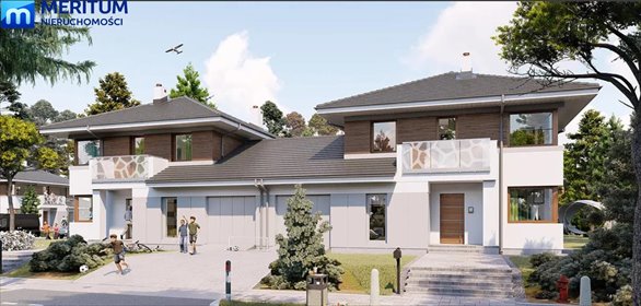 Nowoczesny bliźniak z fotowoltaiką i garażem dom Brwinów