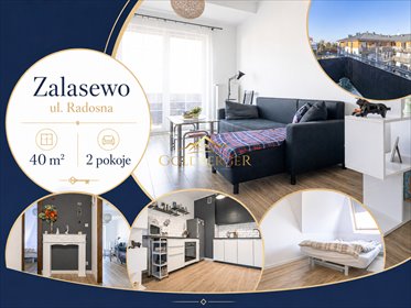 Nowoczesne 2 pokojowe mieszkanie 40 m² (z balkonem, komórką) mieszkanie Zalasewo, Radosna