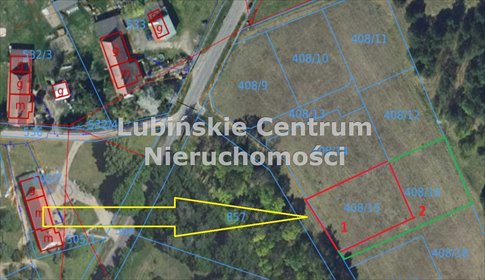 działka na sprzedaż 1058m2 działka Miłoradzice