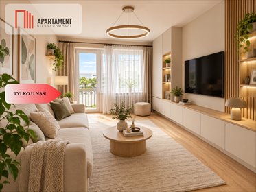 3-pokojowe mieszkanie 48,2 m² z balkonem i jasną kuchnią mieszkanie Chojnice, Ceynowy