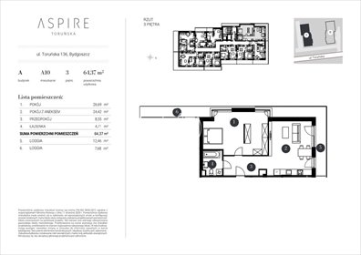 mieszkanie na sprzedaż 66m2 mieszkanie Bydgoszcz, Toruńska