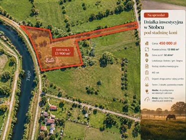 Działka inwestycyjna pod stadninę (13 900 m²) w Stobcu działka Stobiec