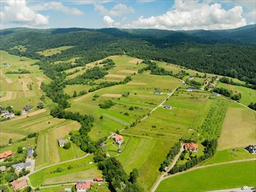 Działka budowlana z widokiem na Beskidy, 2406 m². działka Skomielna Biała, Żeleznikowa