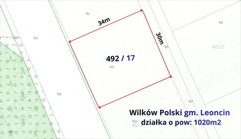 Polecam działkę 1020 m² w Wilkowie Polskim - idealna pod dom z naturą działka Wilków Polski