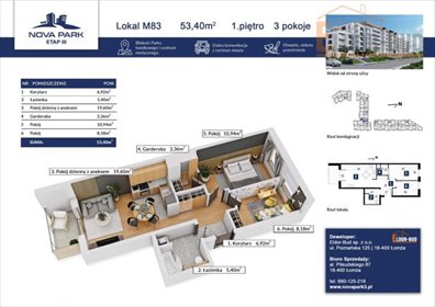 Nowoczesne 3-pokojowe mieszkanie z ogródkiem i tarasem mieszkanie Łomża, Akademicka