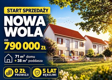 Dom 109 m² z ogródkiem i poddaszem w Nowej Woli dom Nowa Wola