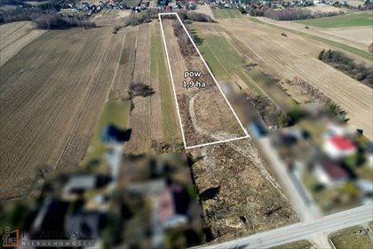 Sprzedam działkę 1,9 ha z mediami w Bębło, idealną pod zabudowę działka Bębło