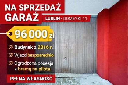 garaż na sprzedaż 15m2 garaż Lublin, Wrotków, Ignacego Domeyki