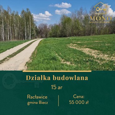 działka na sprzedaż Racławice 1500 m2