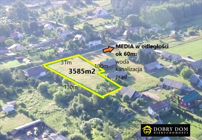 Działka 3585 m² pod inwestycję lub zamieszkanie w Studziankach działka Studzianki