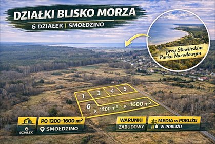 działka na sprzedaż 1200m2 działka Smołdzino