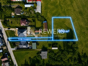 Działka budowlana 1973 m² przy drodze asfaltowej (Kamionka) działka Kamionka