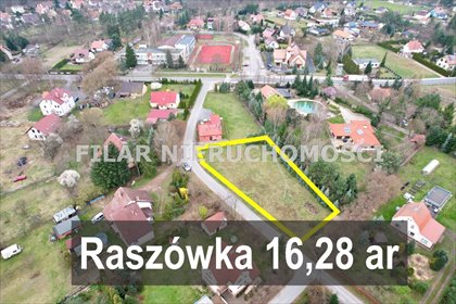 działka na sprzedaż 1628m2 działka Raszówka