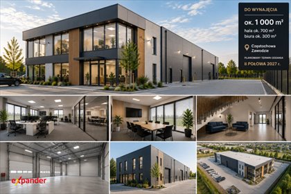 Wynajmę nowoczesny obiekt 1000 m² w Częstochowie lokal użytkowy Częstochowa, Zawodzie-Dąbie, Legionów