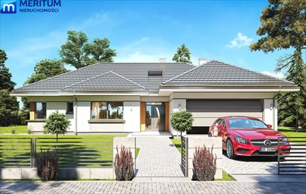 Nowoczesny parterowy dom 177 m² z garażem (Międzyborów) dom Międzyborów