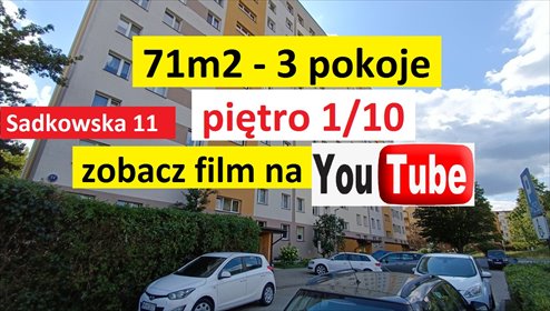 Przestronne 3-pokojowe mieszkanie 70,85 m2 na I piętrze. mieszkanie Radom, Sadkowska