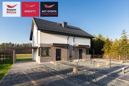 Dom bliźniak z dużym ogrodem i tarasem w Leśniewie dom Leśniewo, Piaskowa