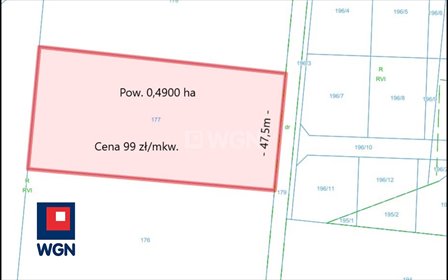 działka na sprzedaż 4900m2 działka Wtórek, Wtórek