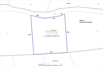 Działka 3588 m² pod zabudowę w Coniewie, bez planu działka Coniew