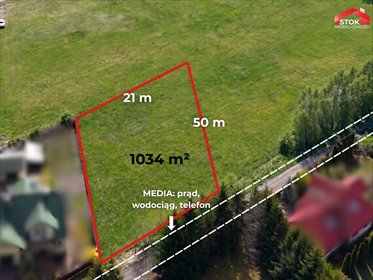 Działka 1034 m² pod dom i usługi w Dojlidach Górnych działka Białystok, Dojlidy Górne, Rzeczna