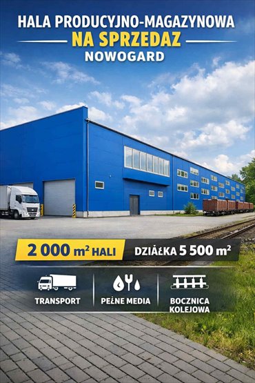 magazyn na sprzedaż 5547m2 magazyn Nowogard