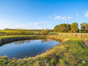 Działka 1478 m² z stawem, media, spokój, Łapczyn działka Łapczyn