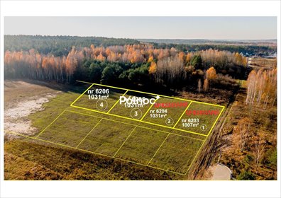 działka na sprzedaż 1031m2 działka Wasilków