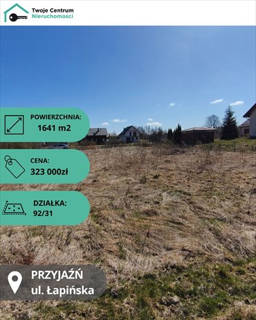 Działka 1641 m² pod dom w sercu Kaszub (idealna inwestycja) działka Przyjaźń, łapińska 9