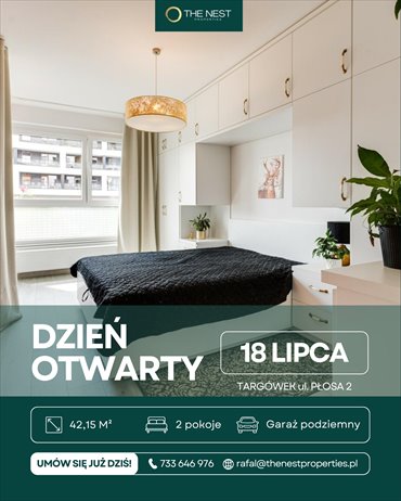 Nowoczesne 2-pokojowe mieszkanie z ogródkiem i parkingiem mieszkanie Warszawa, Targówek, Płosa