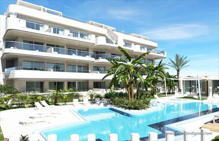 Nowoczesne 3-pokojowe mieszkanie z dużym tarasem, blisko plaży mieszkanie Cabo Roig, Cabo Roig