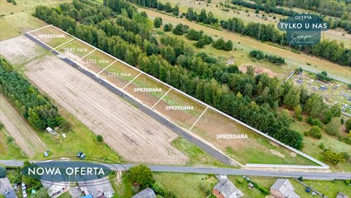 działka na sprzedaż 1251m2 działka Rembieszów