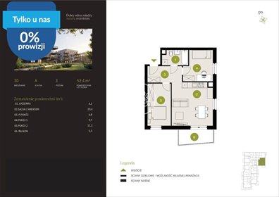 Przestronne 3-pokojowe mieszkanie na sprzedaż w Bydgoszczy mieszkanie Bydgoszcz, Flisy, Mińska