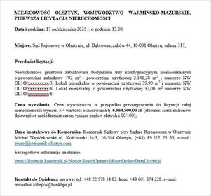 lokal użytkowy na sprzedaż 2218m2 lokal użytkowy Olsztyn