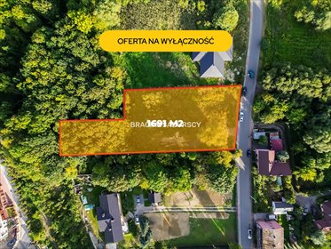 Do sprzedania działka 1691 m² w Słomnikach z mediami działka Słomniki, Niebyła