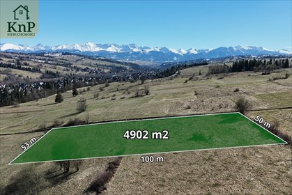 Działka z WZ, widok na Tatry, prywatność, 4902 m² działka Biały Dunajec