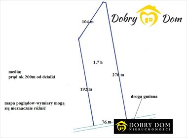 Malownicza działka rolna 17 400 m² (blisko lasu) w Złotej Wsi działka Złota Wieś