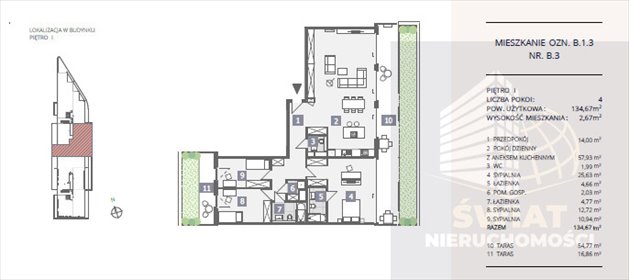 Luksusowy 4-pokojowy apartament z tarasami w Szczecin Dąbie zapraszam mieszkanie Szczecin, Dąbie