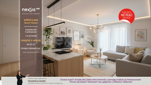 mieszkanie na sprzedaż 65m2 mieszkanie Wrocław, Szczepin, Szczepin, Długa