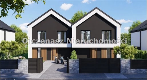 Nowoczesny dom bliźniak 140 m2 z ogrzewaniem podłogowym. dom Niwy