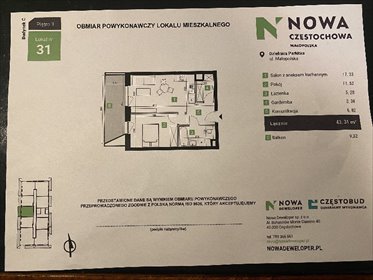 mieszkanie na sprzedaż 43m2 mieszkanie Częstochowa, Parkitka