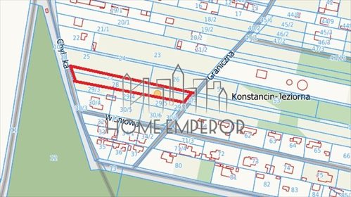 działka na sprzedaż 2393m2 działka Konstancin-Jeziorna, Nowe Wierzbno, Graniczna