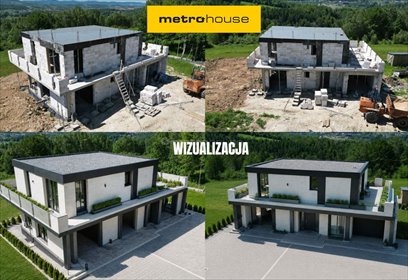 Dom w stanie surowym otwartym z garażem i piękną panoramą dom Żarnowa