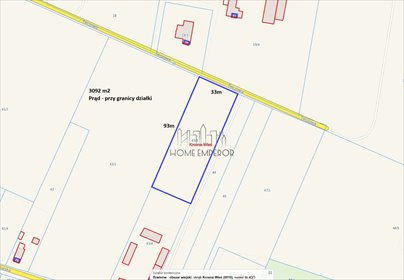 Działka 3092 m² w Krosnej-Wieś, media przy granicy - polecam! działka Krosna-Wieś, Tęczowa