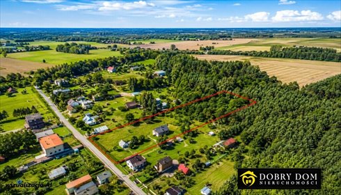 Działka 5100 m² z lasem i stodołą, blisko rzeki działka Słójka-Borowszczyzna