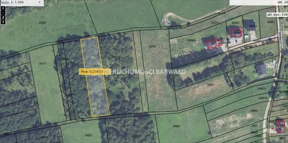 działka na sprzedaż 2348m2 działka Lanckorona