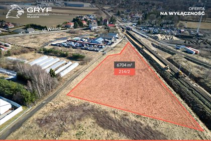 Sprzedam działkę 6704 m² z MPZP pod produkcję i usługi działka Kobylnica