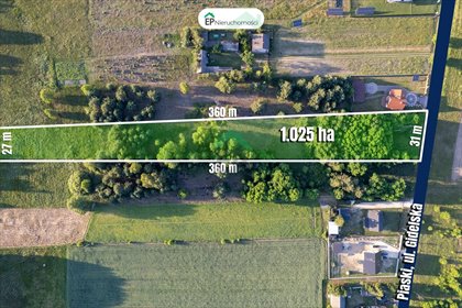 Sprzedam działkę 1025 m² z mediami i widokiem w Piaskach działka Piaski